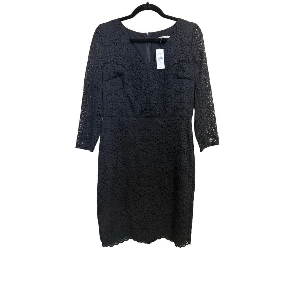 The LOFT NWT black lace dress womens size 6